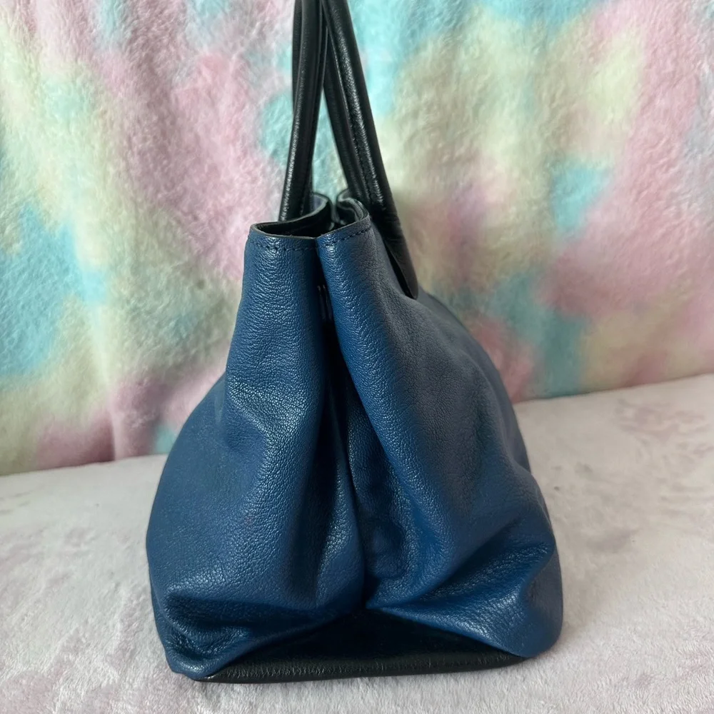 Miu Miu Navy Blue Tote with Black Accents - Picture 6 of 13